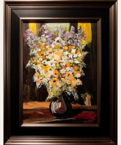 013 Orange and Green Flowers in a Vase